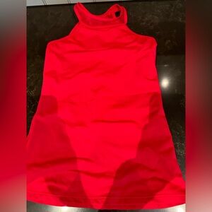 BALERA Large Child Red Open Back High Neck Open Back Dance Top